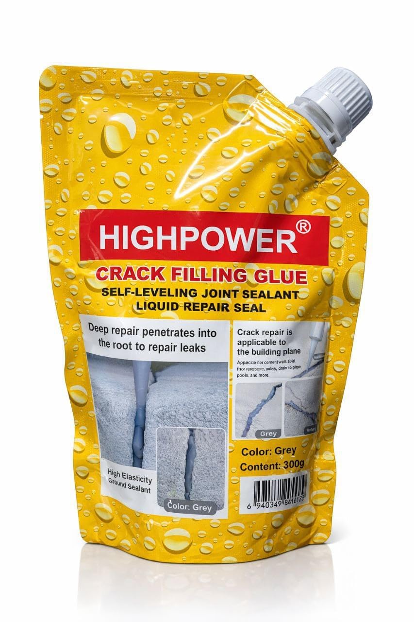 Crack Filling Glue, Concrete Crack Filler Sealant, High Elasticity Cement Crack Filler & Wall Gap, Fast Drying Asphalt Crack Repair for Slabs, Joint Self-Leveling Waterproof Caulking Glue(500gm)-image-20