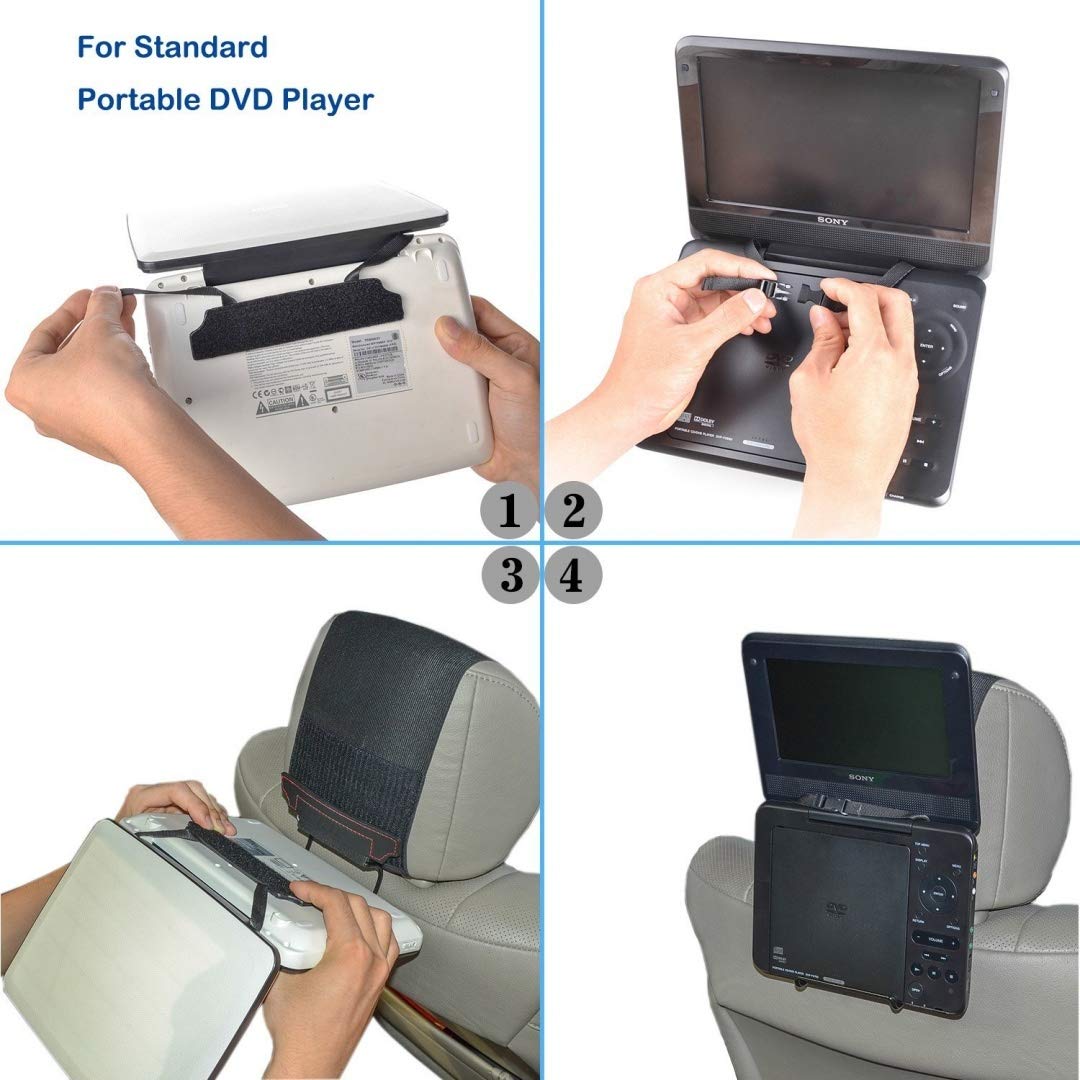 TFY Support Voiture Appui-tête pour Lecteur de 6- 10 pouce DVD Portable