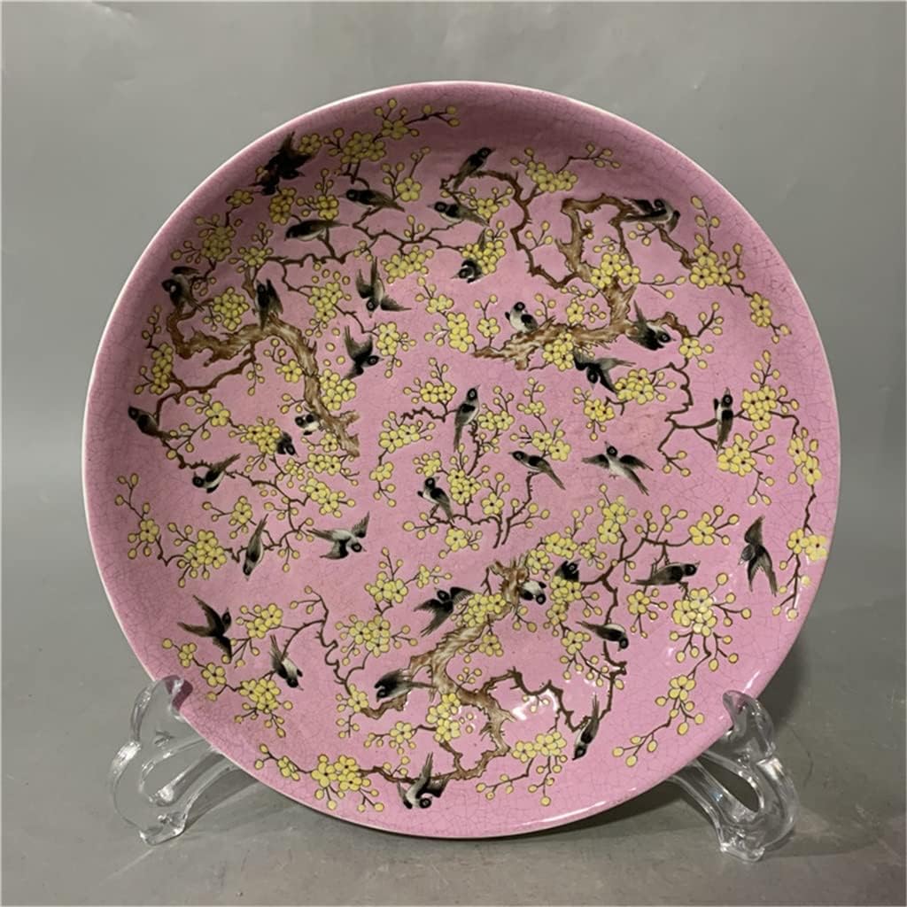 Color Porcelain Antiques Plate Home Decoration Porch Office Handicraft Ornaments