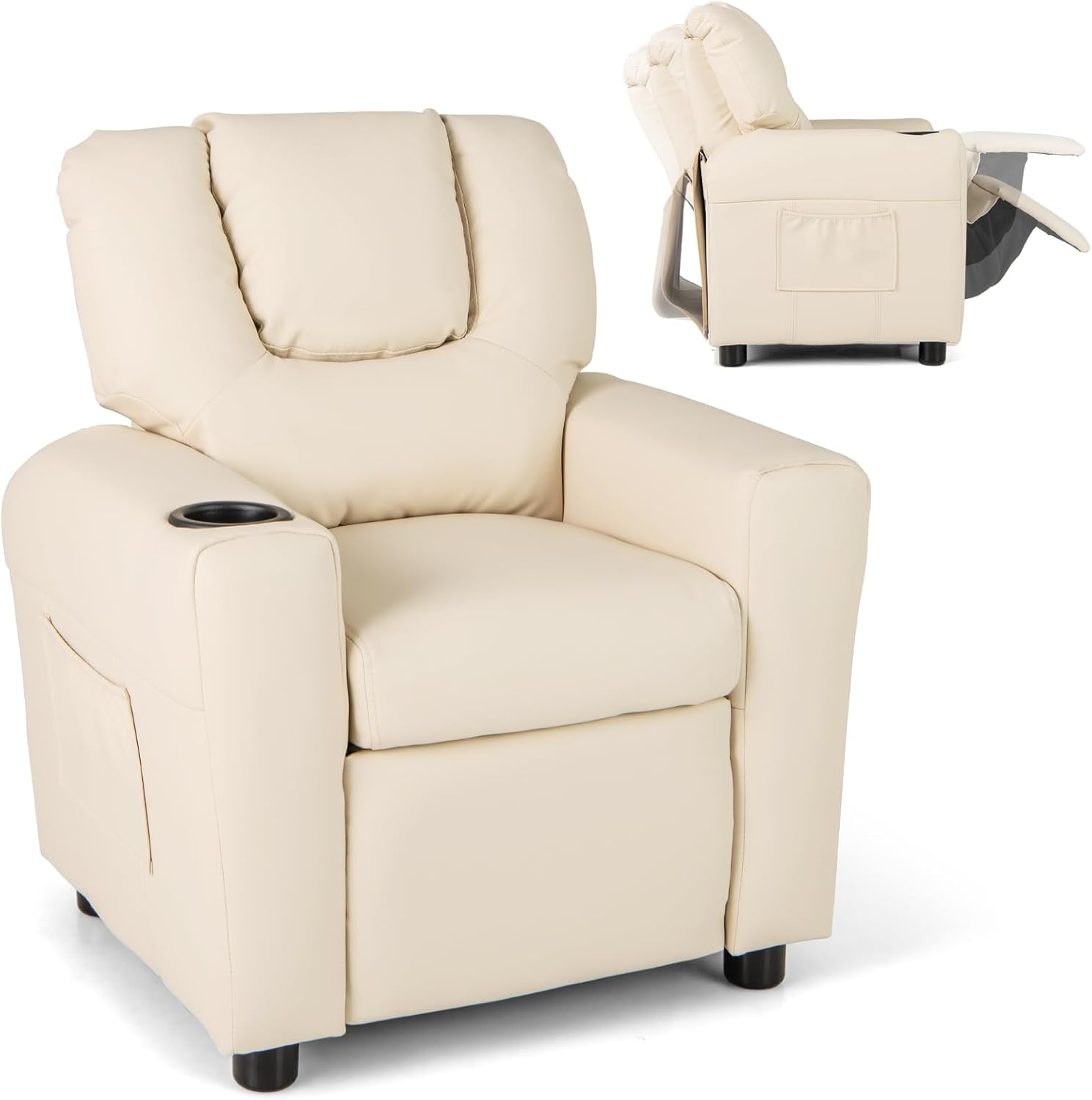 Costzon Kids Recliner Chair with Cup Holder