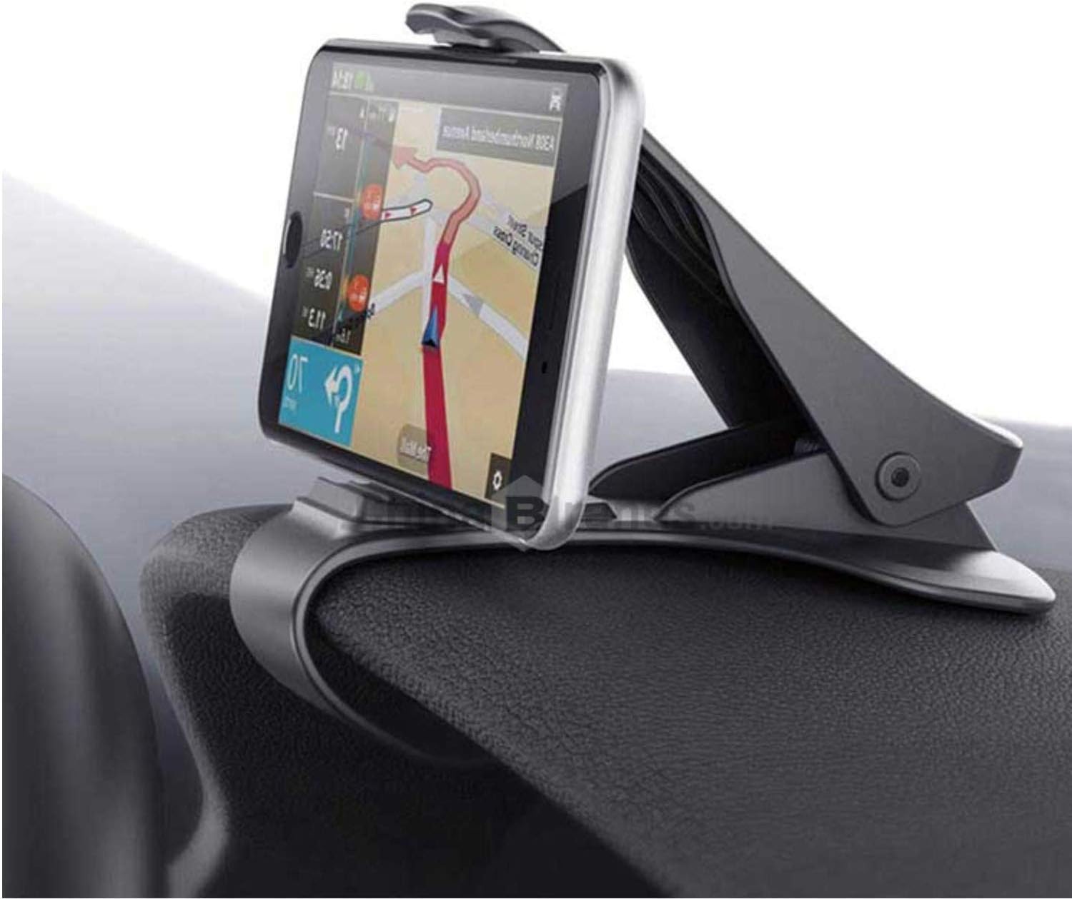 Kimloo universal car mobile holder (Long Neck Car Hud Mobile Phone Holder Mount Stand | Anti-Skid |High Stability |Adjustable Angle Spring Pressure |Up Cushion Down Cushion Suitable for All Smartphones)