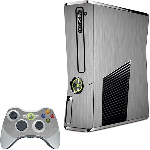 LidStyles - Kit de vinilo de protección para Microsoft Xbox 360 Slim (MTS #2 (plateado)