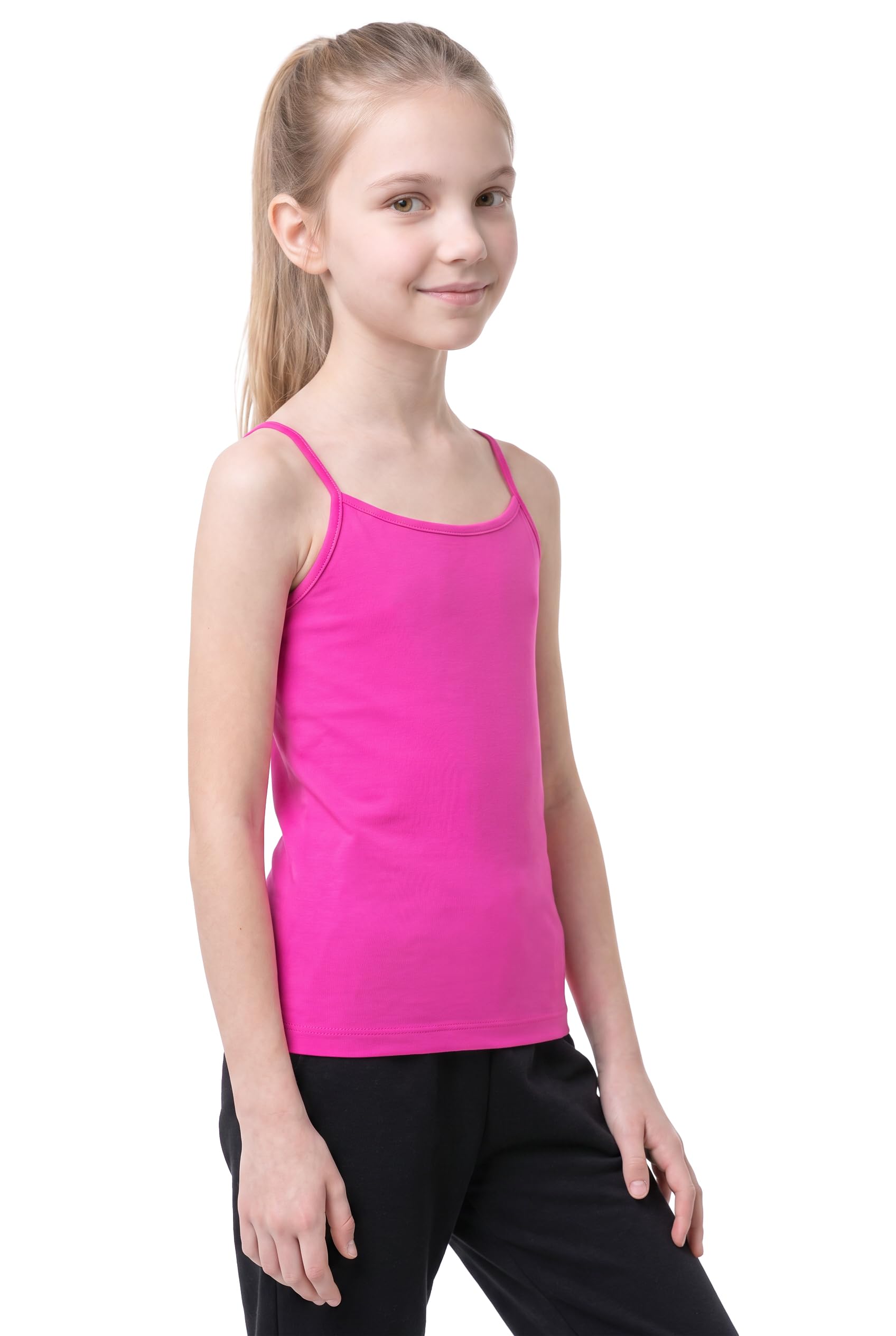 Kurve Girl’s Sleeveless Tank Top – Stretch Undershirts Cami Camisole, UV Protective Fabric, Rated UPF 50+ (Made in USA)