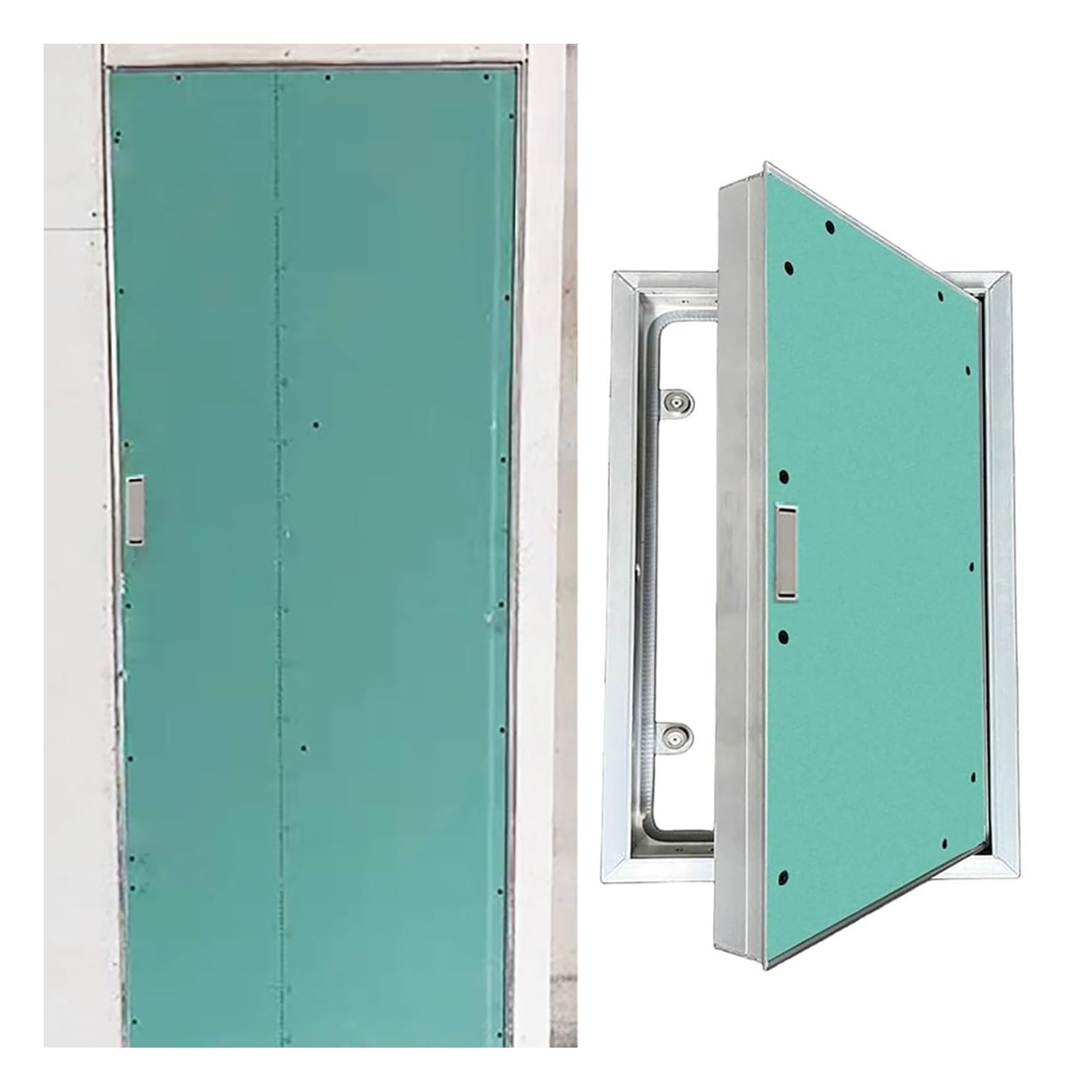 HOFUNTRE Access Panel for Drywall, Recessed Mount, Aluminum Alloy Frame, Quick Access Door, for Wall, Ceiling, Home, Office, Garage(300x400mm/12x16in)