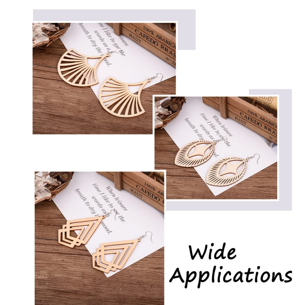 Cheriswelry 88Pcs/Box Dangle Earrings Making Kit With Teardrop Polygon Rectangle Rhombus Resin Walnut Wood Pendants Brass Jump Rings Earring Hooks 24.5x3.5mm For Women Jewelry Decoration