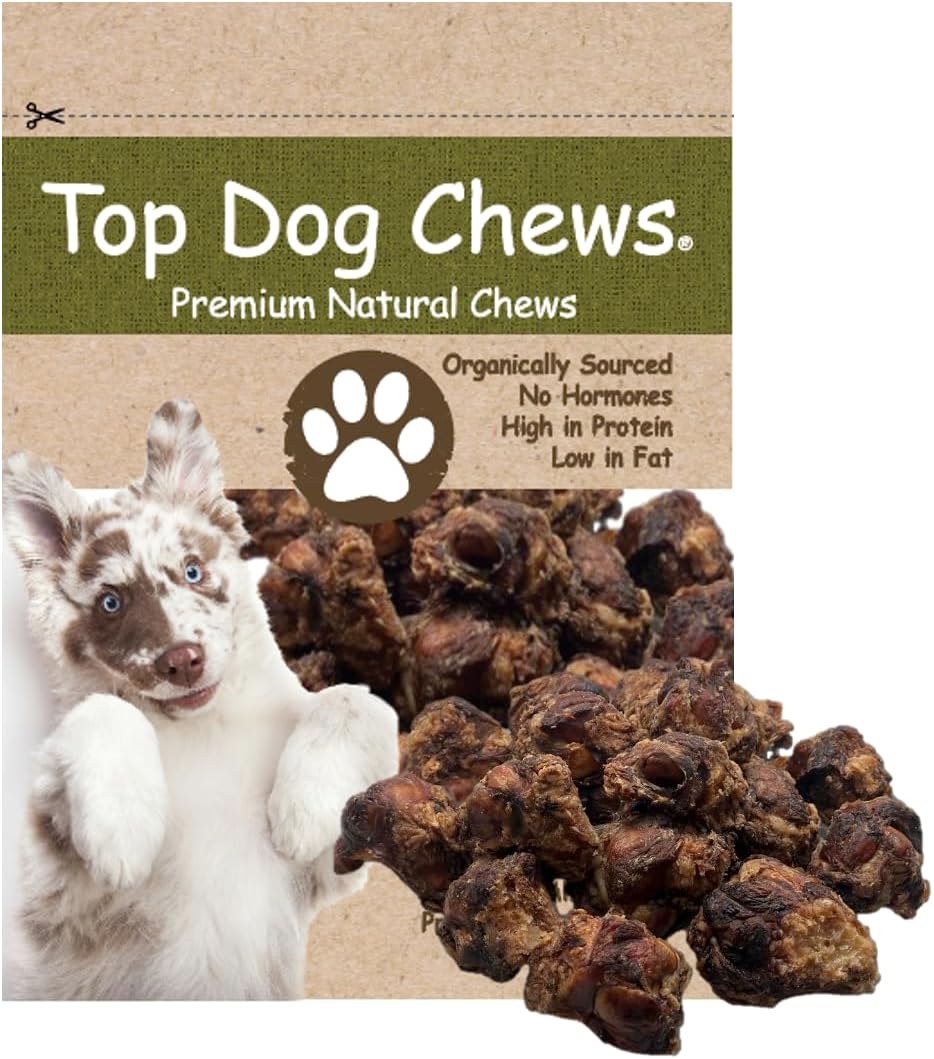 Top Dog Chews – Knee Caps, 20 Count, Dog Beef Chew Bones, Long Lasting Treats for Aggressive Chewers, Perfect for Large Medium, or Small Dogs, Made in USA