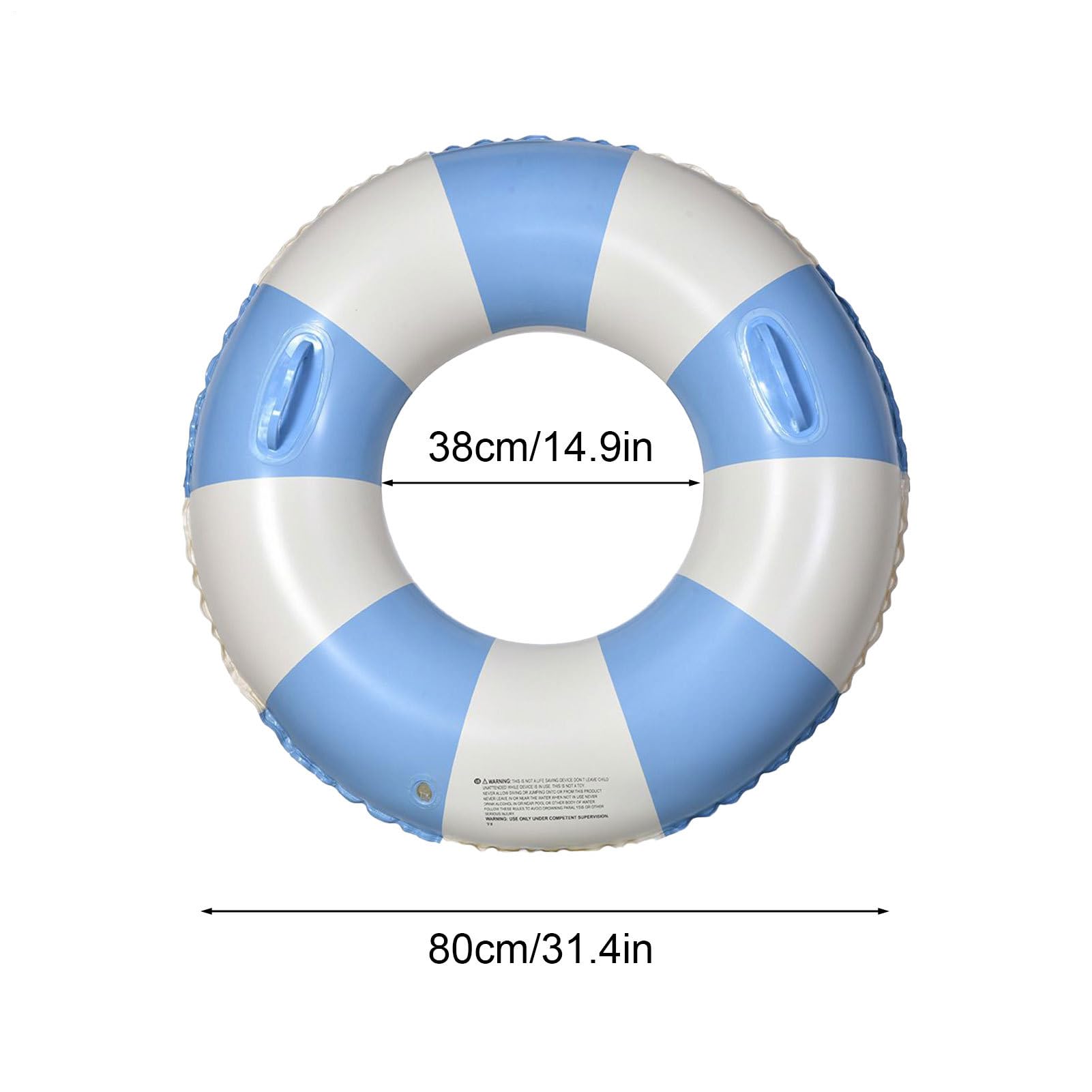 Anillo De Natación Para Adultos - Piscina Engrosada Anti-Rollover con Manijas | Flotador De Natación Rayas para Fiestas En La Playa, Vacaciones De Verano Y Relajación De La Piscina, Una