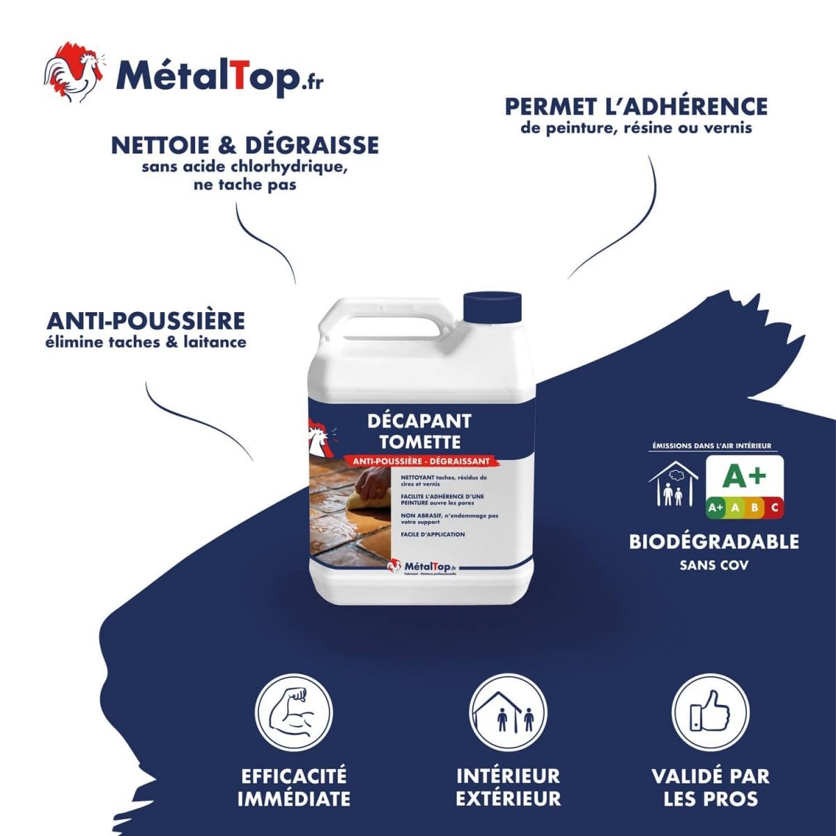 Decapant Tomette 1 L Rénovateur pour sols anciens