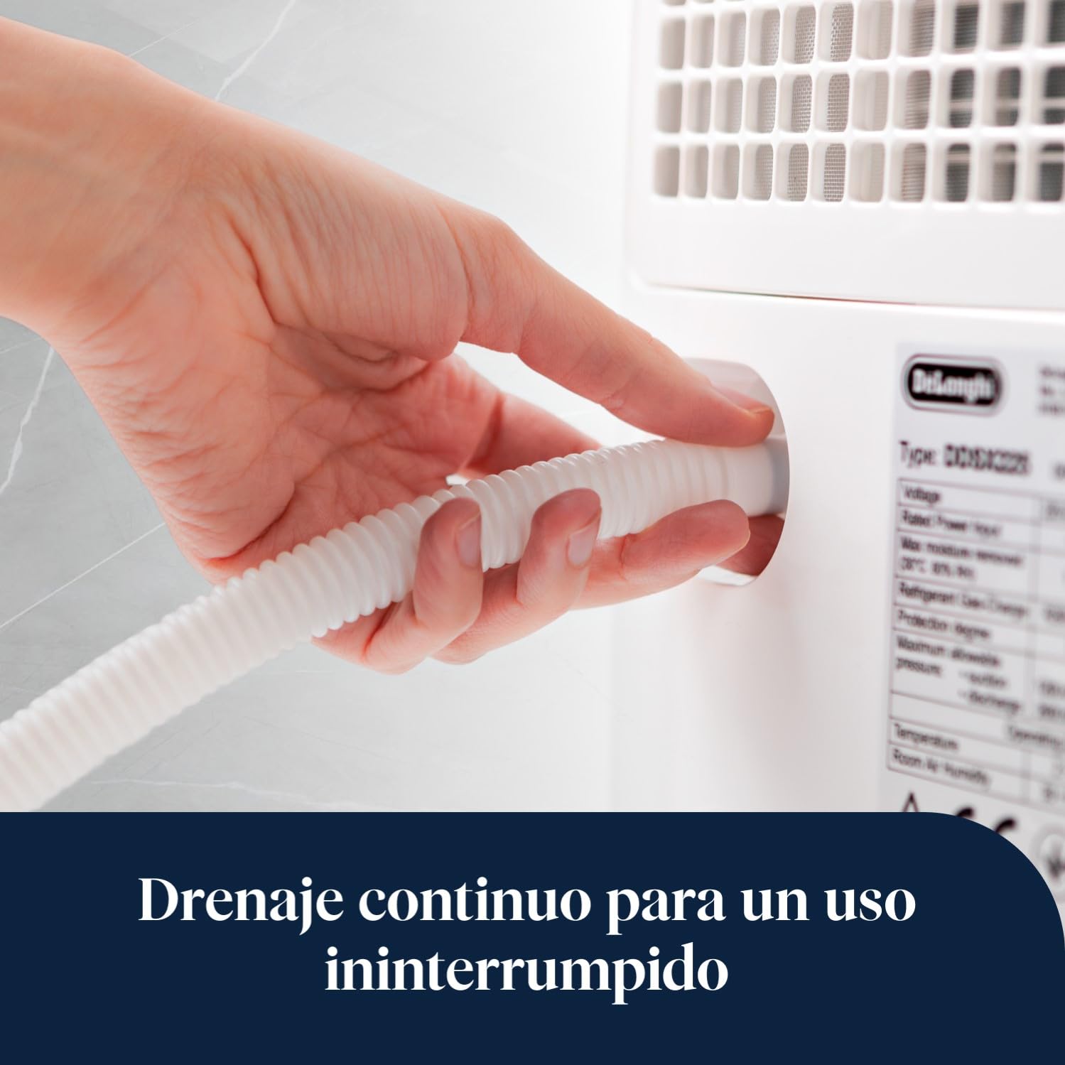 De’Longhi Tasciugo AriaDry Multi - Deshumidificador Doméstico Portátil, 25L/Día de deshumidificación, Función Secado de Ropa, Anti-Moho, Silencioso, Temporizador, Blanco (DDSX225)