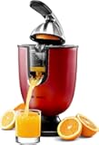 Eurolux Electric orange juicer squeezer | Pro Stainless Steel Citrus Juicer with Soft Grip Handle for Effortless Juicing, Also Fits Lime & Grapefruit Auto Shutoff, Dishwasher-safe Parts, Pulp Control