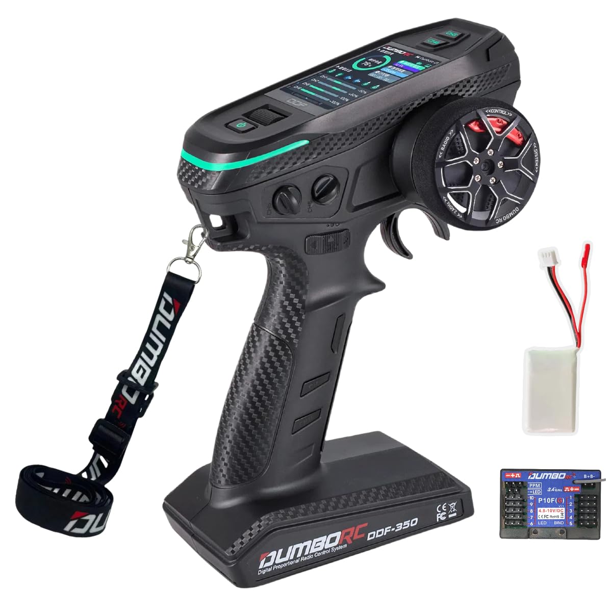 Dumborc Radio Transmitter DDF-350 Remote and Receiver P10FG Controller for Rc Cars Boats Tank Off-Road