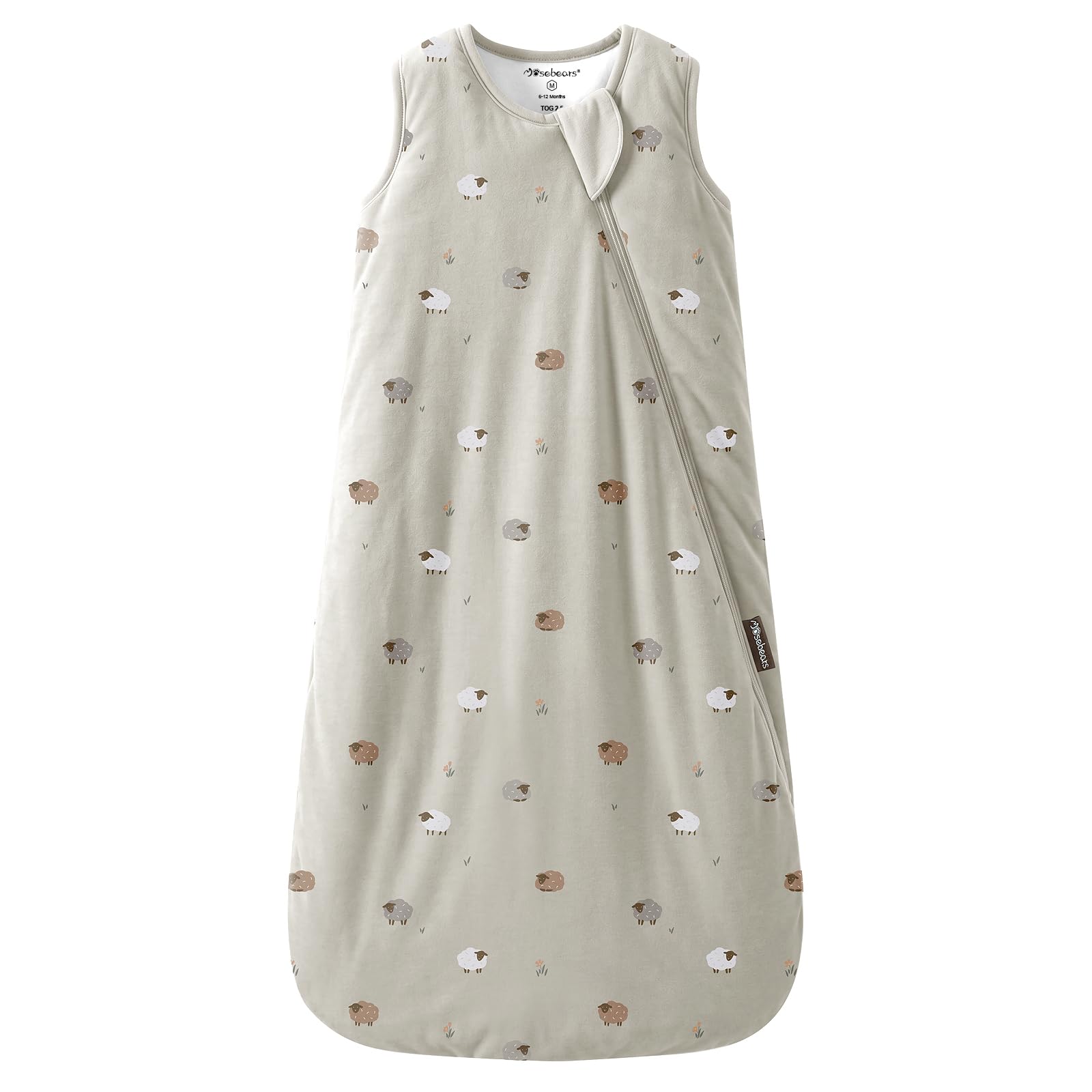 Mosebears sacco nanna invernale bimbi 2,5 tog, sacco nanna neonato fibra di bambù, morbidissimo, caldo e confortevole(Khaki,18-24 mesi)