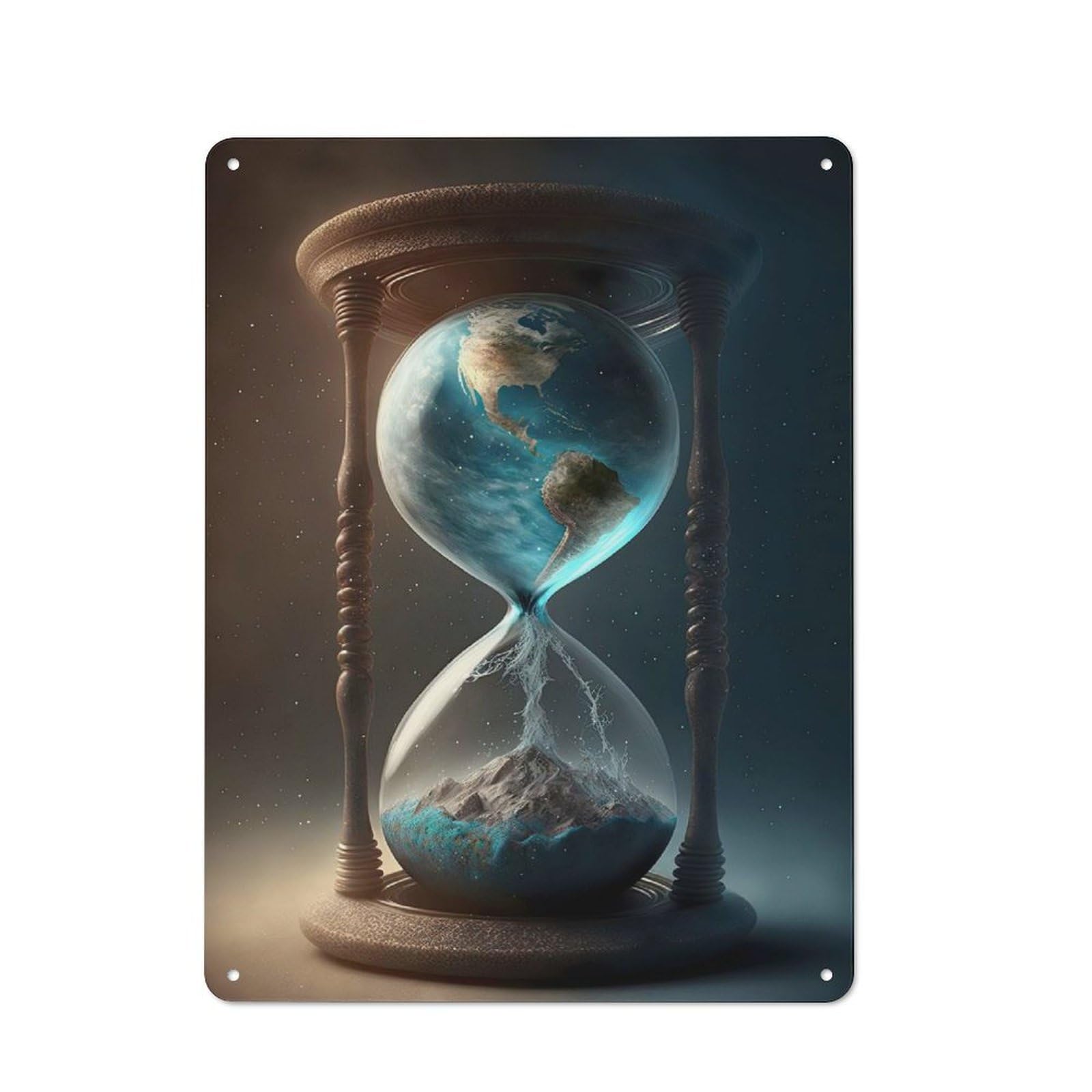 Junmoney Universe Of Time Retro Metal Gift Sign 40X30cm, Home Wall Decor For Flat, Dorm Room, Lounge Or Cafe