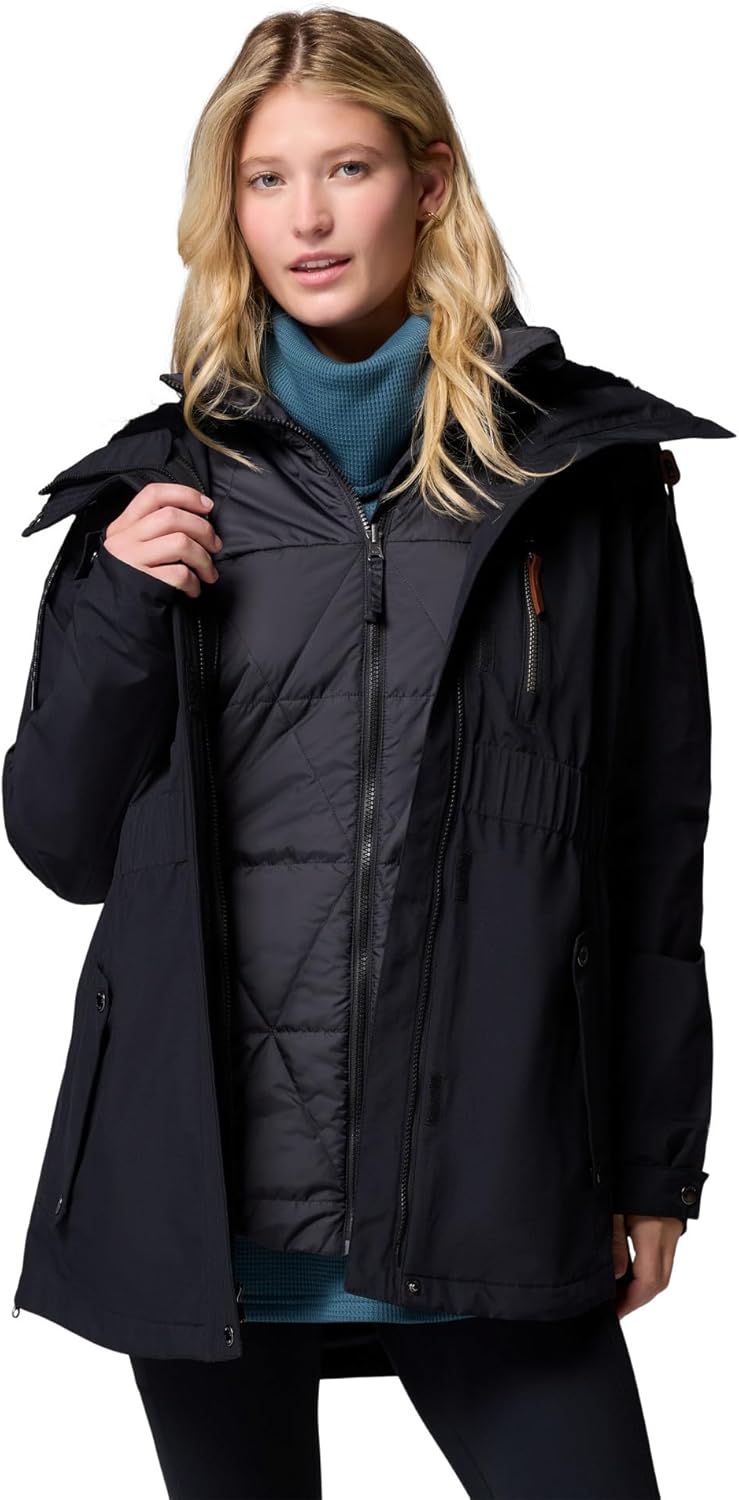 Columbia Womens Payton Pass II Interchange Jacket, Black, Medium - Image 4
