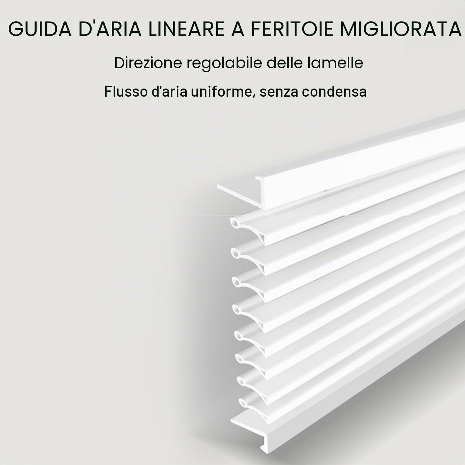 Griglia Decorativa di Uscita dell'Aria dell'Aria condizionata centralizzata in ABS,Griglia di Ventilazione delle persiane,Copertura Regolabile per Presa d'Aria Laterale o a soffitto
