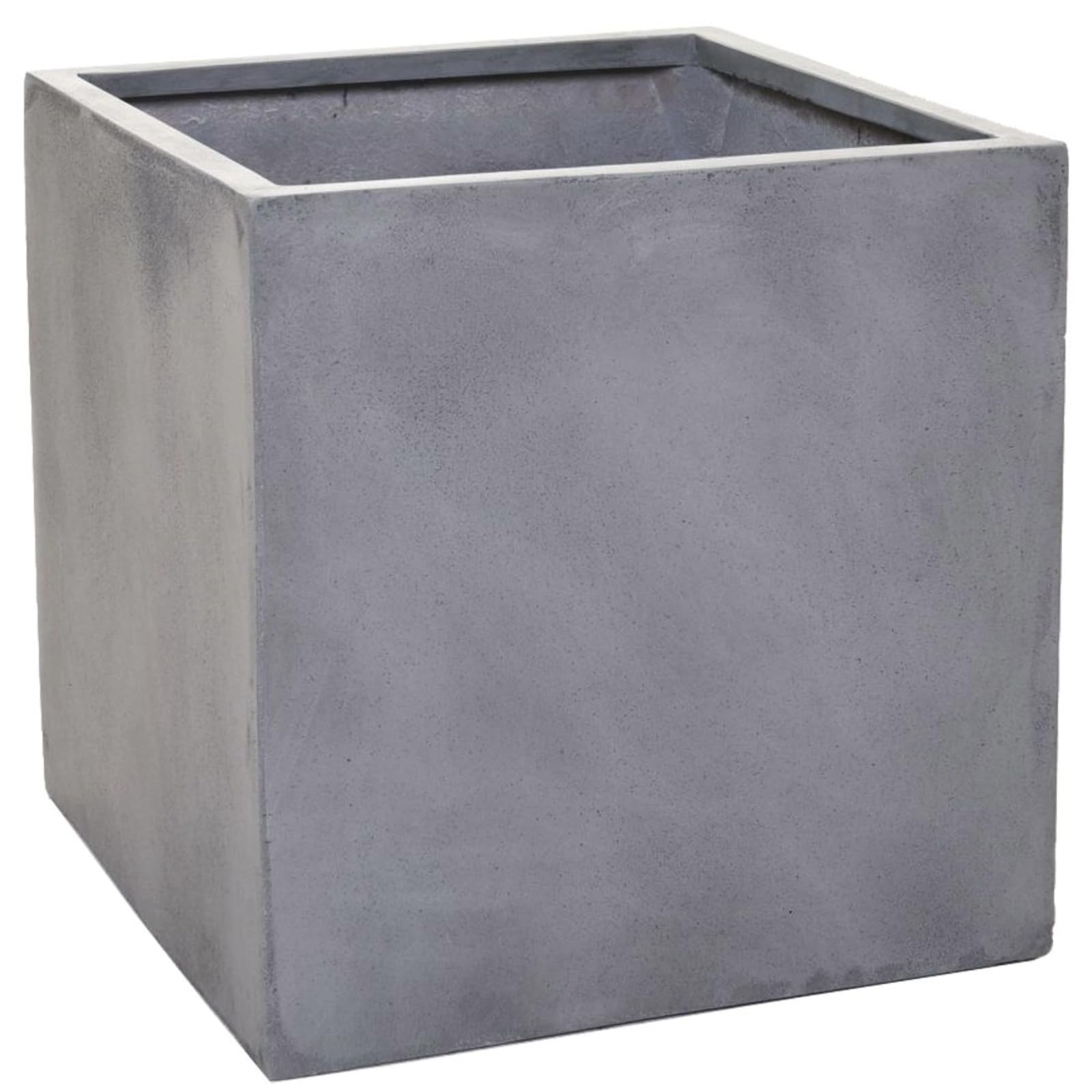 VIVANNO Jardinière en Fibre de Verre - 45x45x45 cm - Design béton Gris - Jardinière carrée pour l'extérieur et l'intérieur