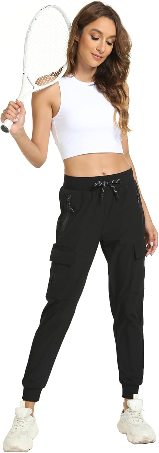 Women's Joggers Cargo Pants Lightweight Quick Dry Hiking Running Pants for Athletic Casual & Outdoor - Image 7