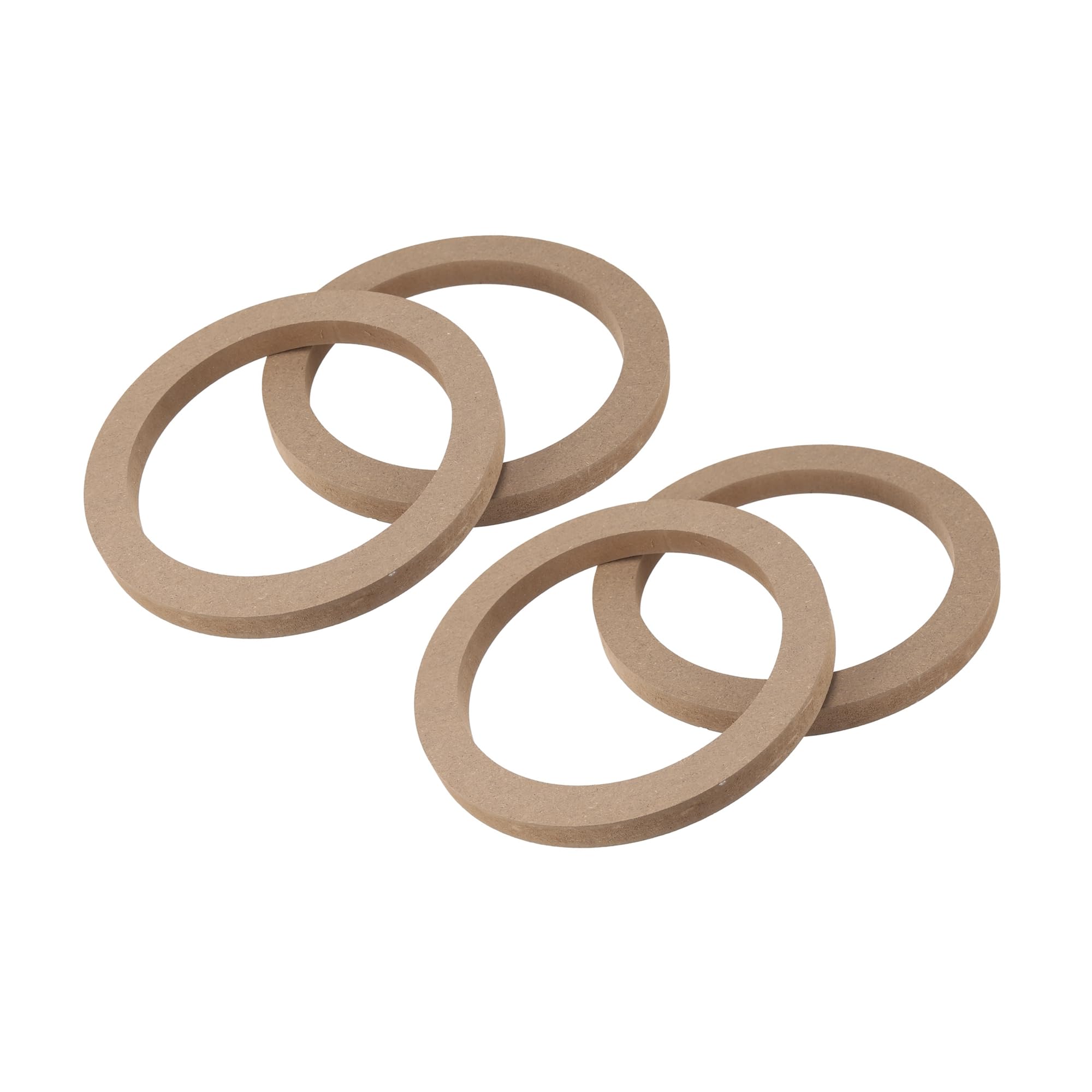 RATCHROLL 4 Pcs 6.5" Universal Wooden Car Speaker Subwoofer Mounting Spacer Rings Adapter Bracket Holder Plate Replacement Car Parts