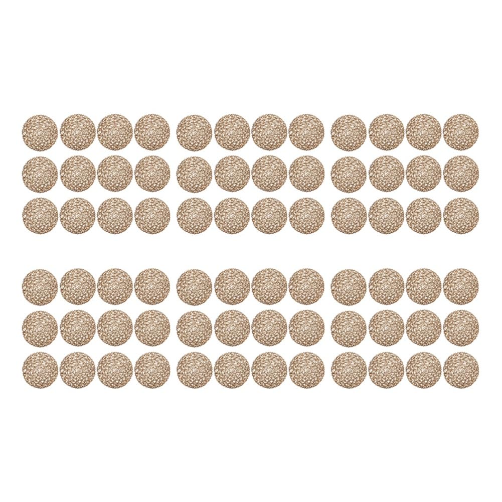 Hndhbfgrt Round Paper Woven Placemats,Decorative Rope Mesh Place Mats for Dining, Party and Wedding 72PCS