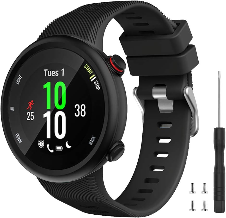 Compatible with Garmin Forerunner 45 band, Soft Silicone Sport Replacement Watch Band, Fitness Strap Bracelet Wristband for Garmin Forerunner 45 Smartwatch