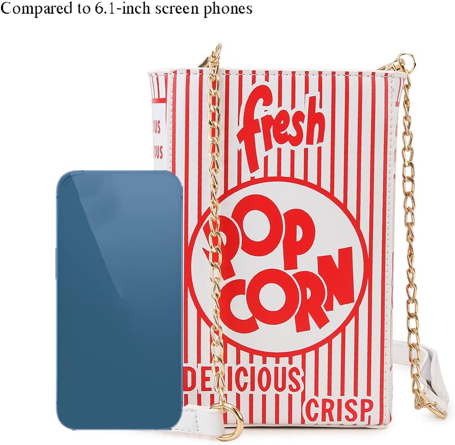 Novelty Fashion Women Crossbody Bag, Popcorn Box Style Clutch Bag for Girl Handbag Shoulder Bag Purse… - Image 5