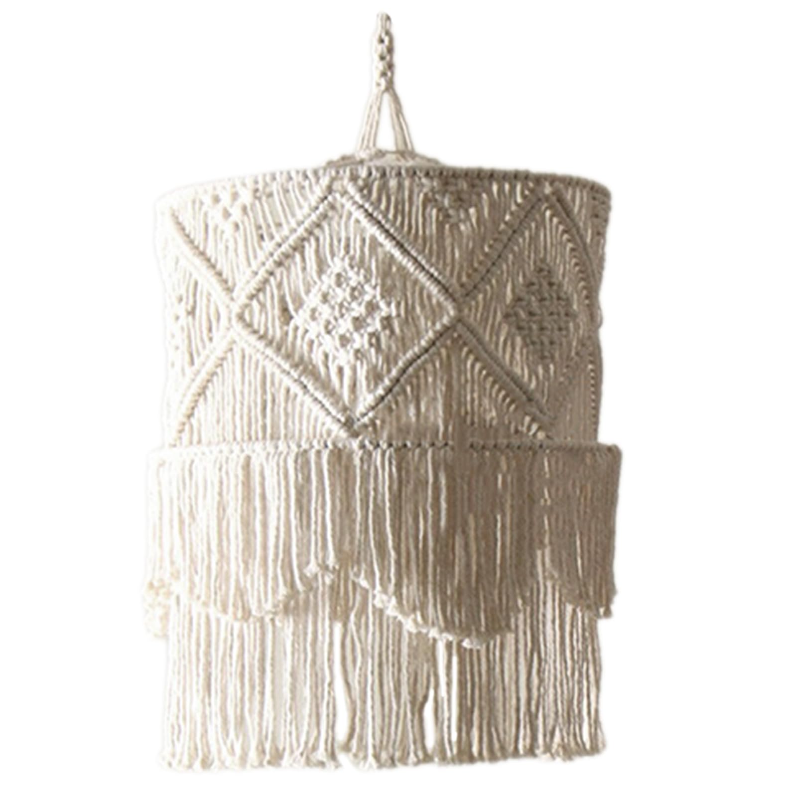 Msioytog B Stylish Cotton Rope Lampshade Pendant Natural Eauty Lights Shade Decor Perfect For Home Decor Enthusiasts Adds And Sophistication To Your Home