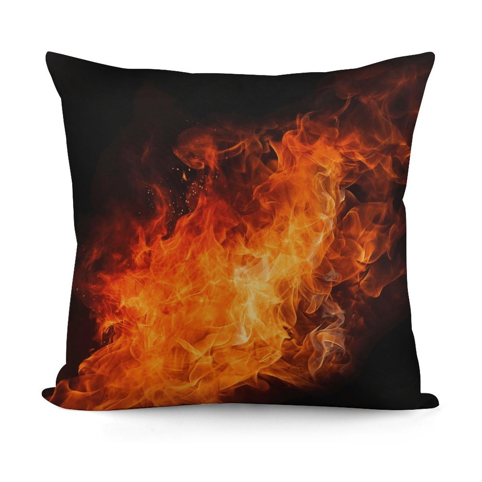 VstaDank Roaring Flame Throw Pillow Covers Fade-Resistant Plush Pillow Case Cozy Square Cushion Case Removable Pillowcase Exquisite Pillow Shams Soft Pillow Protector 18"x18"