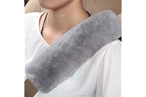 Experience Ultimate Comfort and Protection with Authentic Sheepskin Car Seat Belt Covers