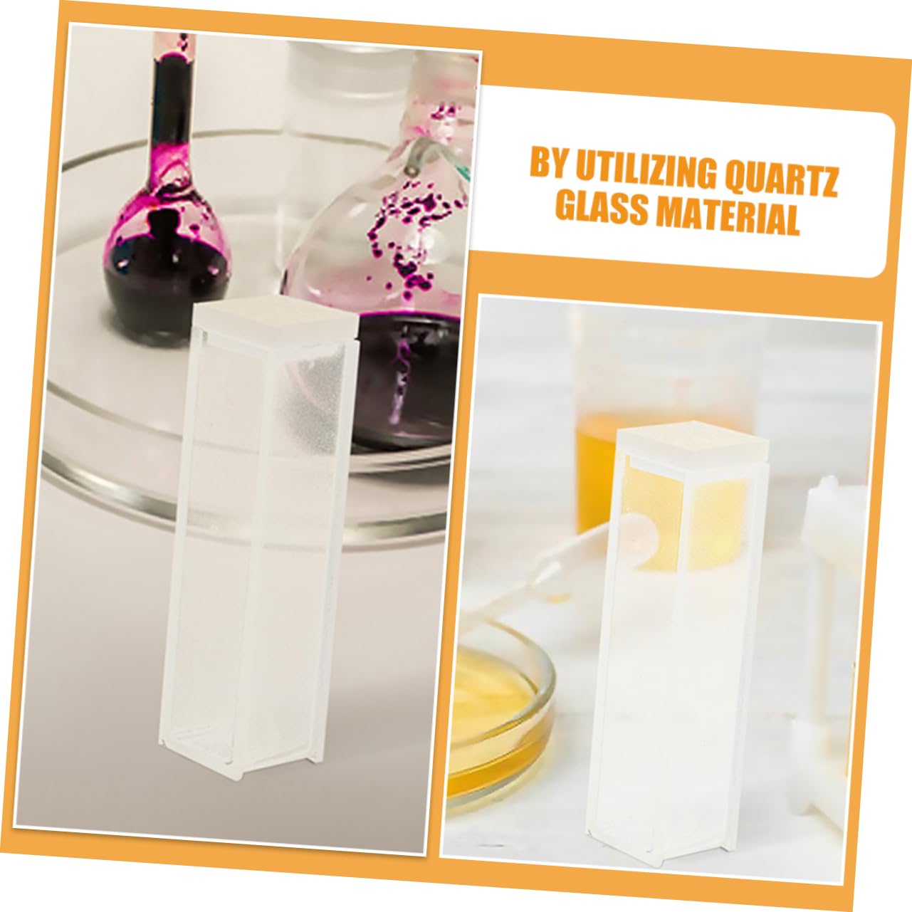 ULTECHNOVO 6 Stück Quarz Küvetten Set - UV-transparent Für Spektrophotometer