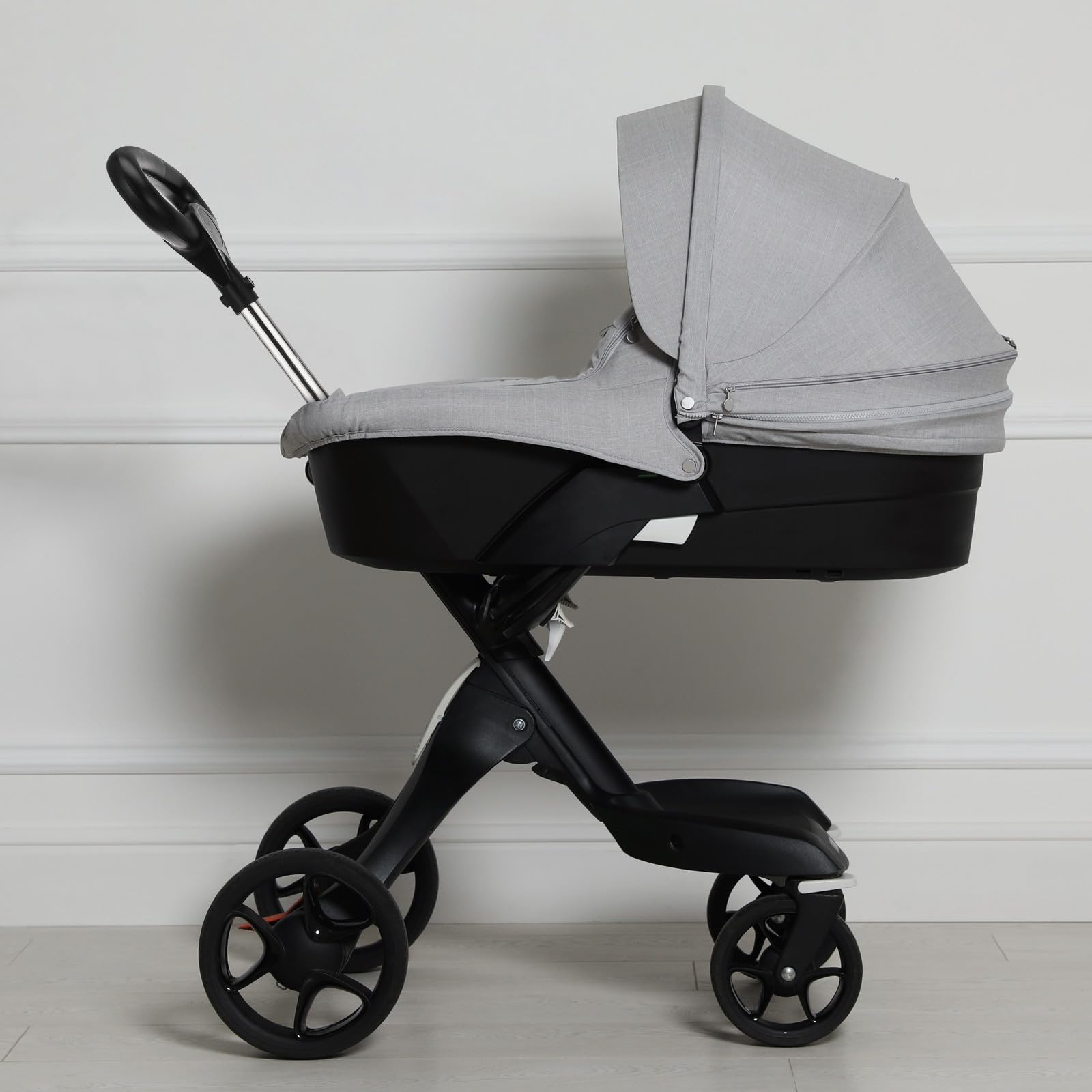VICASKY Maniglia per Passeggino Design Ergonomico in Acciaio Inossidabile e Plastica, Diametro Asta di Montaggio 25mm, Accessorio per Genitori e Passeggini