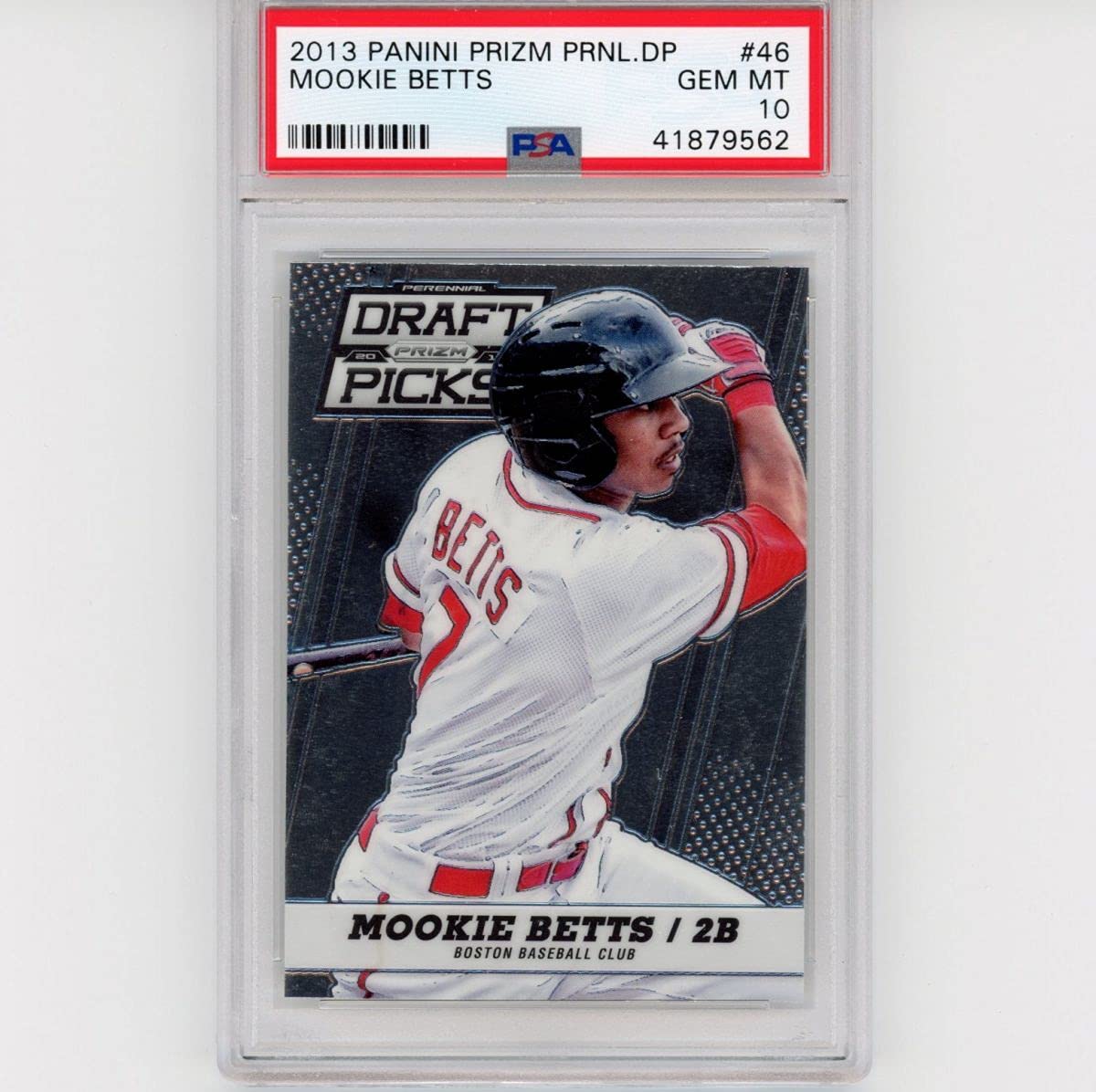 Amazon.com: Graded 2013 Panini Prizm Mookie Betts #46 Perennial Draft Picks  Rookie RC Baseball Card PSA 10 Gem Mint : Collectibles & Fine Art