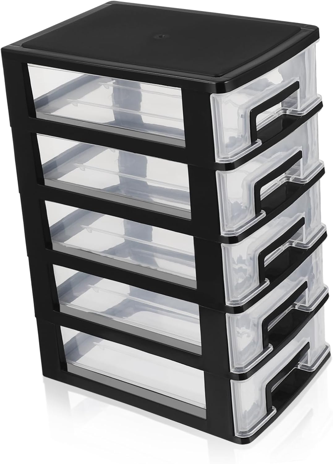 Zerodeko Plastic Storage Cabinet Drawer Organizers Desktop Organizer Small Drawer Wheels 31.4cm Height