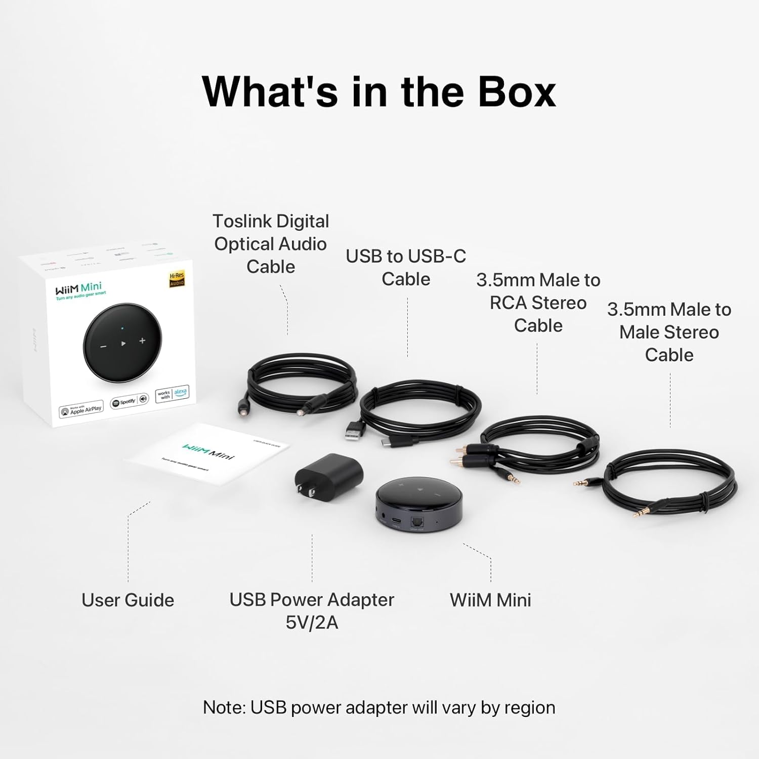 WiiM Mini AirPlay 2 Wireless Audio Streamer, Multiroom Stereo, Preamplifier, Works with Alexa and Siri Voice Assistants, Stream Hi-Res Audio from Amazon Music, Tidal and More 10 610MmdFHP0L. AC SL1500