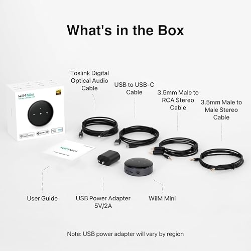 Miniatura 9 de WiiM Mini AirPlay 2 - Streamer de audio inalámbrico, estéreo multihabitación, preamplificador, funciona con asistentes de voz Alexa y Siri