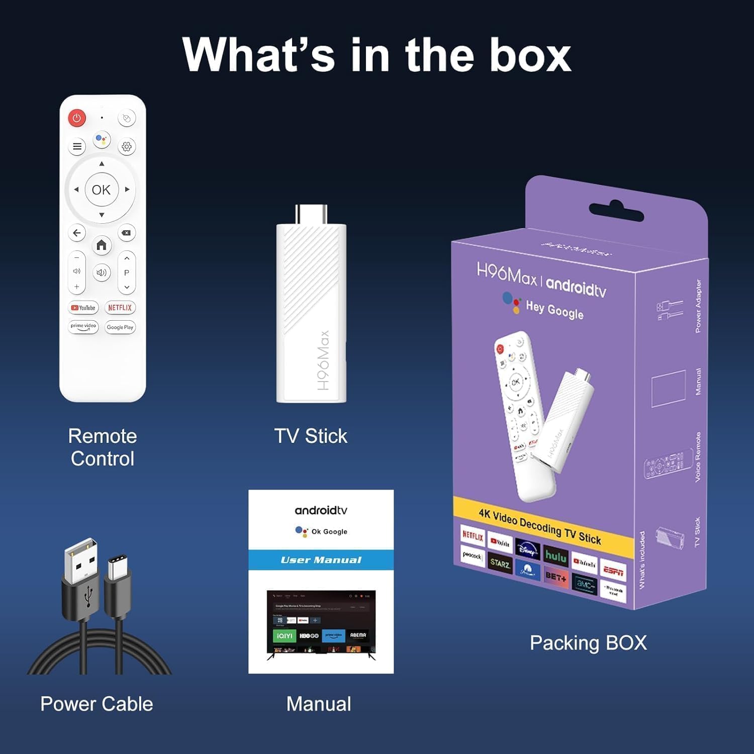 IPTV H96 Max TV Stick, TV Gratuite et en Direct,UHD Android 14,(Nouvelle génération) | Smart TV Gratuite et en Direct,Compatible Assistant Vocal, Chromecast Built-in Streaming 4K.