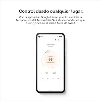 Vista 5 de Termostato Google Nest - Termostato inteligente para el hogar - Termostato programable con Wifi - Nieve