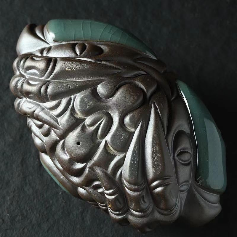 hashiny Chubby Crab Figurine Handmade Ceramic Tea Pet Crab Tea Ceremony Collection Desktop Ornament Tea Set Universal for Car Trim Mascot of The Element