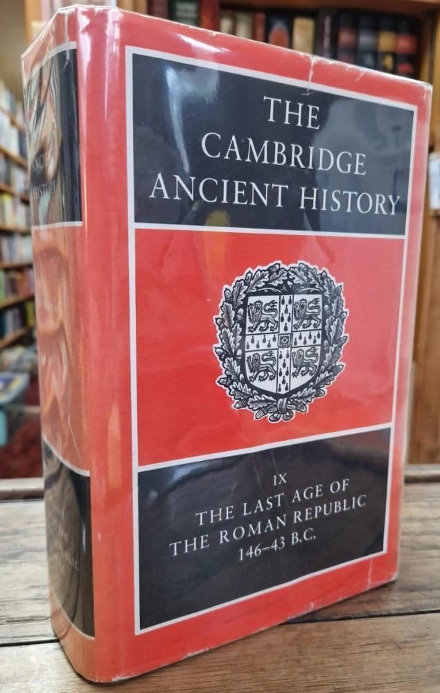 The Cambridge Ancient History Crook Lintott Rawson Hardback Volume 9 2e