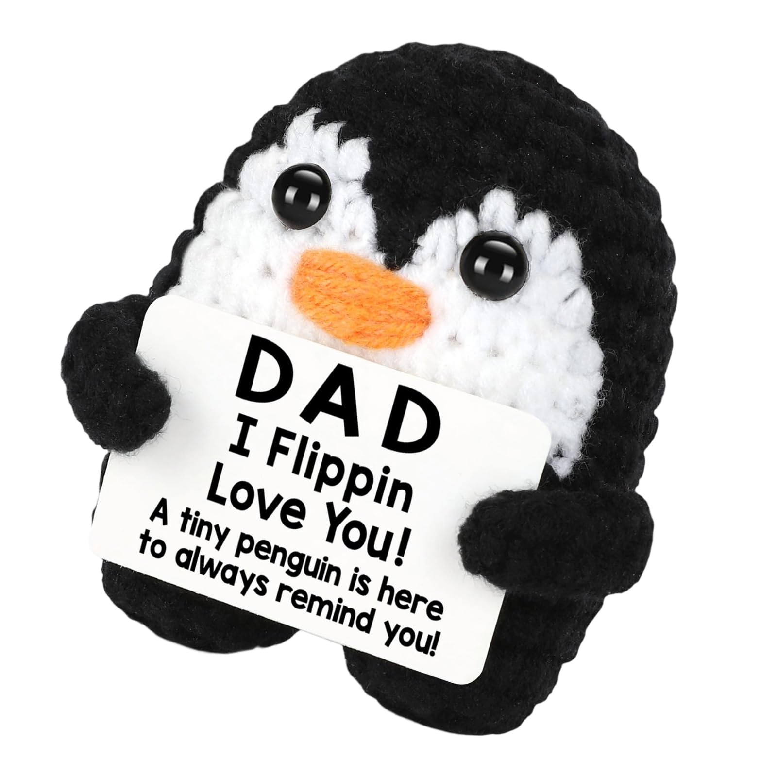 ordinarYone Handmade Crochet Penguins Doll With Card For Car Hanging Decoration Perfect For Special Occasions Birthdays Christmas