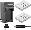 2 Pack NB-6L/NB-6LH Battery and Charger kit Compatible with Canon PowerShot SX540 HS, SX530 HS, SX520 HS, SX510 HS, SX500 HS, SX170 is,SX700 HS, SX710 HS,SX610 HS, SX600 HS, S120, D30, S90