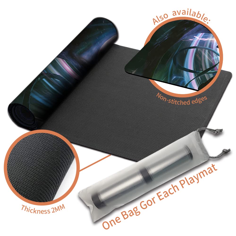 Four Leaves MTG Spielmatten NicolBolas Xin, TCG Card Game Table Mat Größe 60x35cm mit kostenloser wasserdichter Tasche, für Teenager, inkl. Free Bags