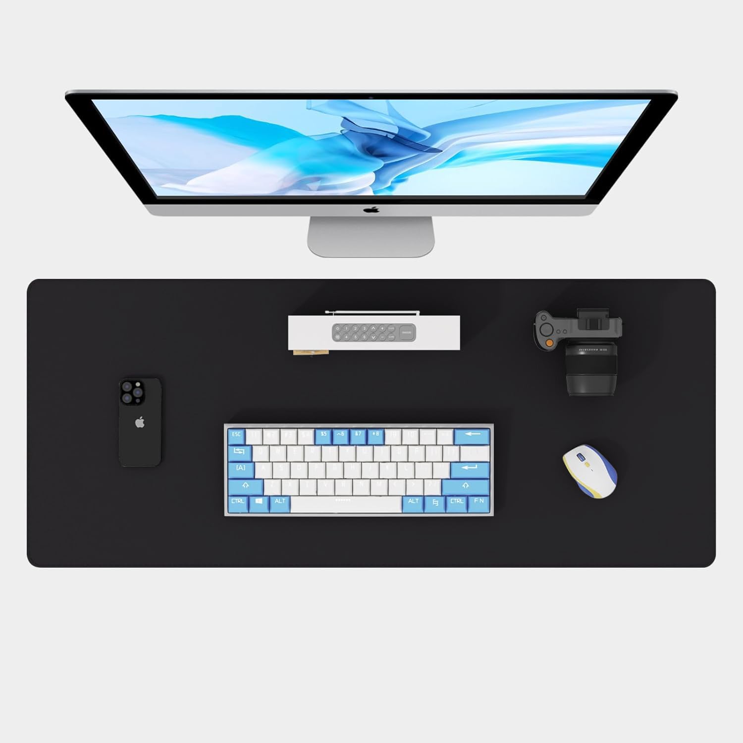 DAWNTREES 60 x 35 cm Leather Desk Pad, Black — image 1
