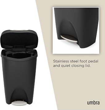 Umbra Brim Step On Trash Can