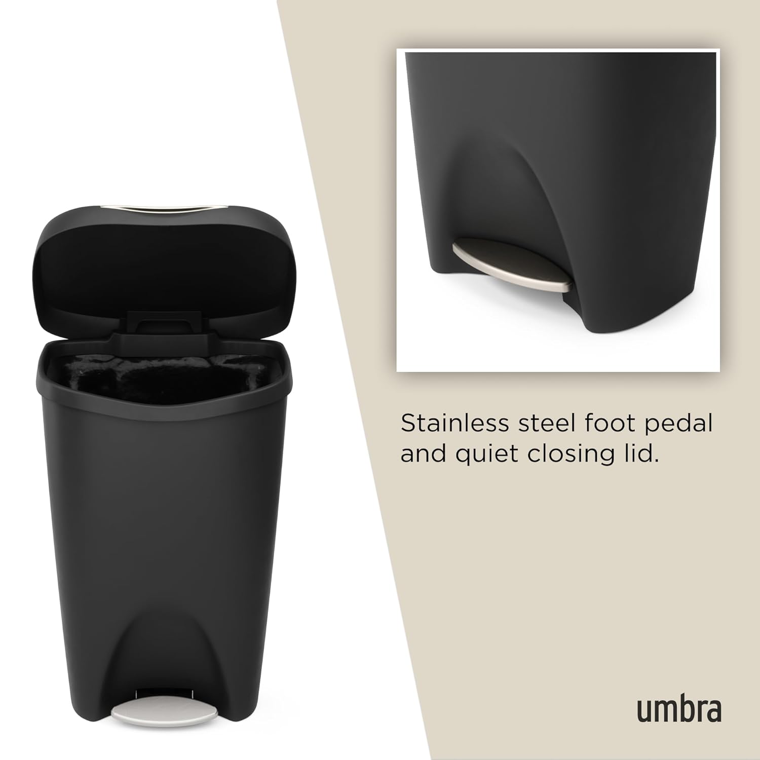 Umbra Brim Step On Trash Can