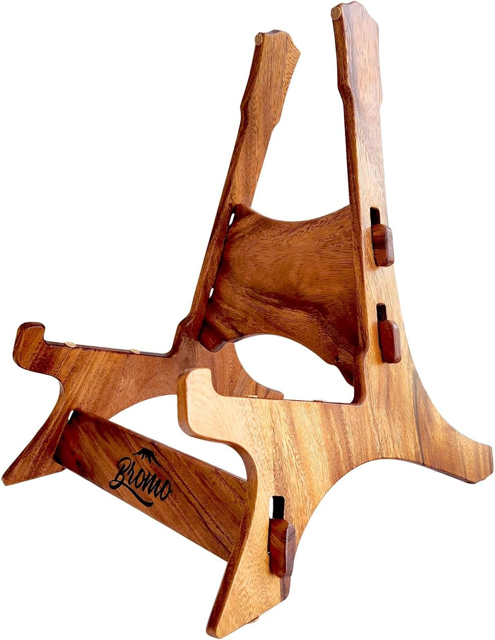 Bromo BZS1 Wood Guitar Stand, Exotic Tropical Trembesi Wood, Patented Design, Elegant Presentation