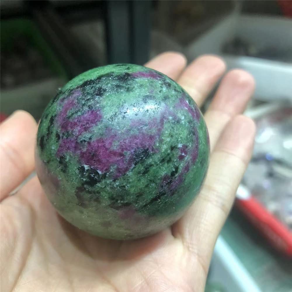 Boule de cristal naturelle rubis zoisite pour décoration et méditation