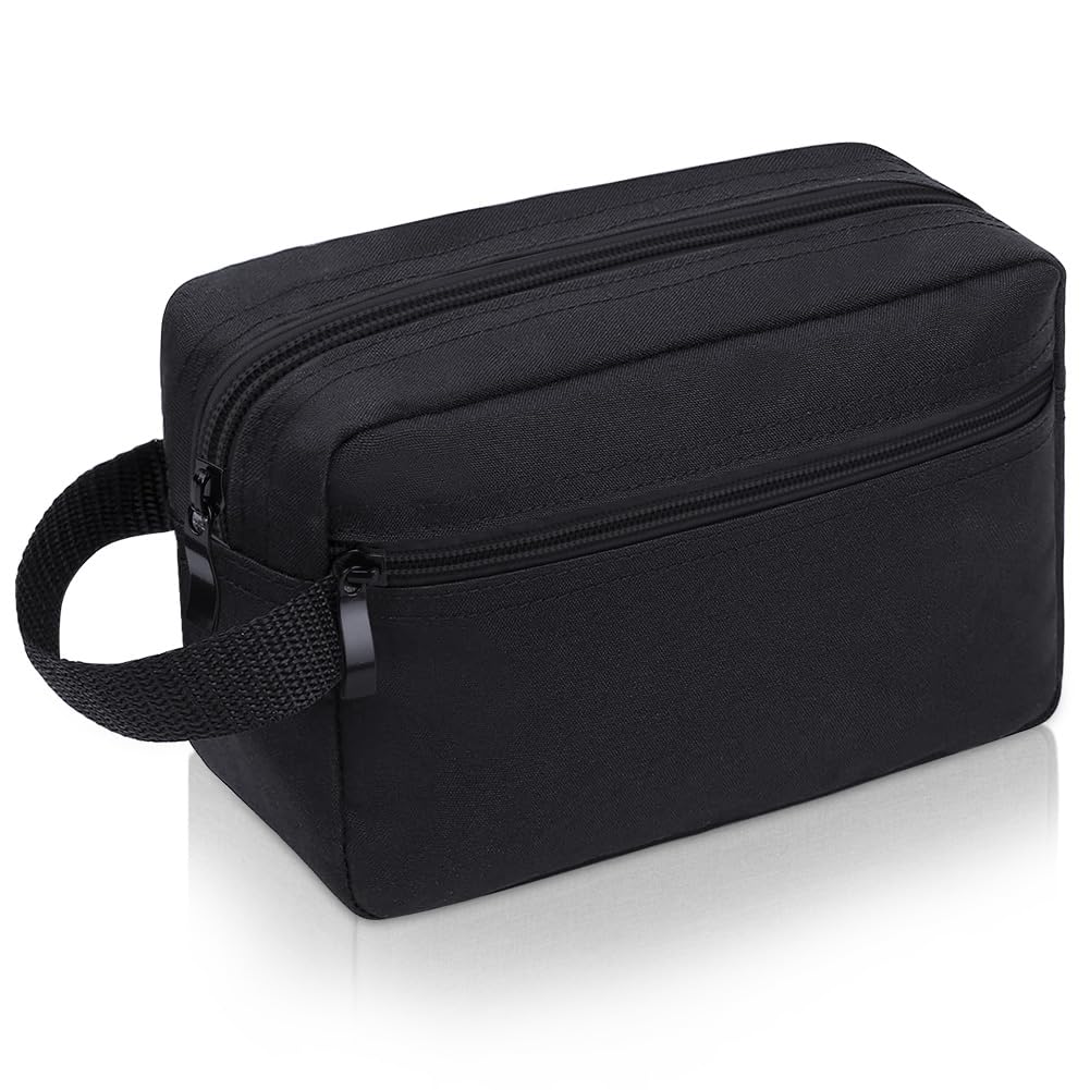 Aucuu Neceser para Hombre de Viaje, Neceser Viaje de Gran Capacidad, Bolsa de Aseo Grande para Colgar, Hombre Mujer de Aseo, Bolsa de Afeitado Resistente al Agua Neceser de Aseo - Negro