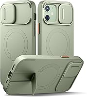 Vista 59 de SURITCH Funda para iPhone 14 Pro Max con cubierta magnética para cámara deslizante y soporte ajustable, compatible con MagSafe, funda protectora