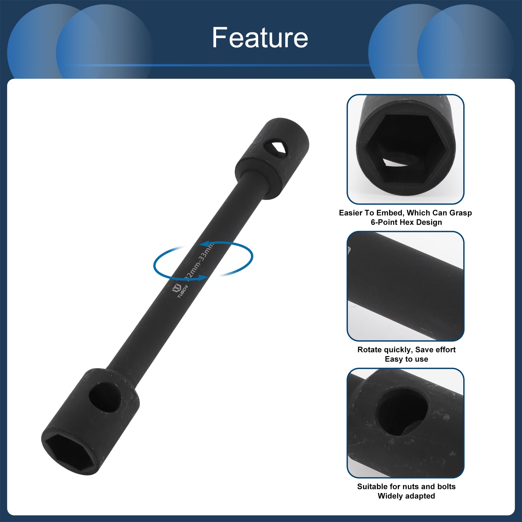 Chiave A Bussola 400x48mm Per Veicoli 1 Pz Cromo Esagono