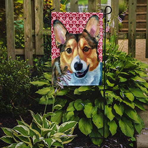 Drapeau de Saint-Valentin Corgi LH9567GF résistant aux UV pour décoration extérieure durable